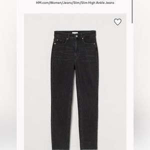 H&M black ankle slim jeans